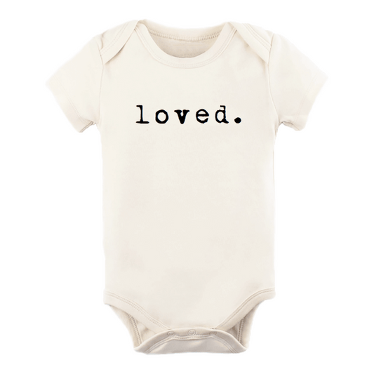 Loved Organic Baby Bodysuit | Short Sleeve - Bossy Beans