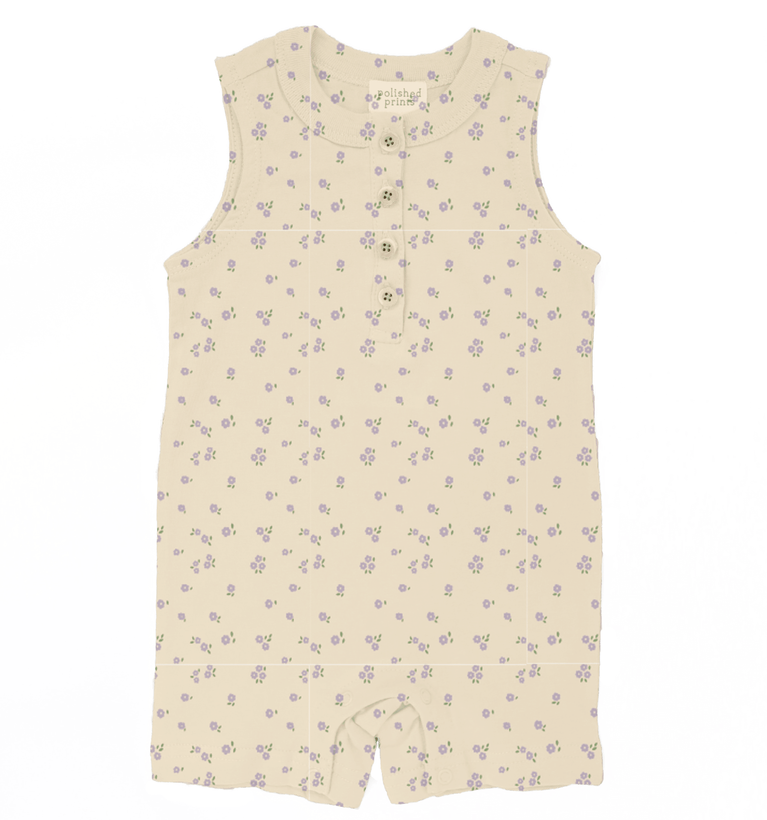 Mini Floral Summer Henley Romper - Bossy Beans