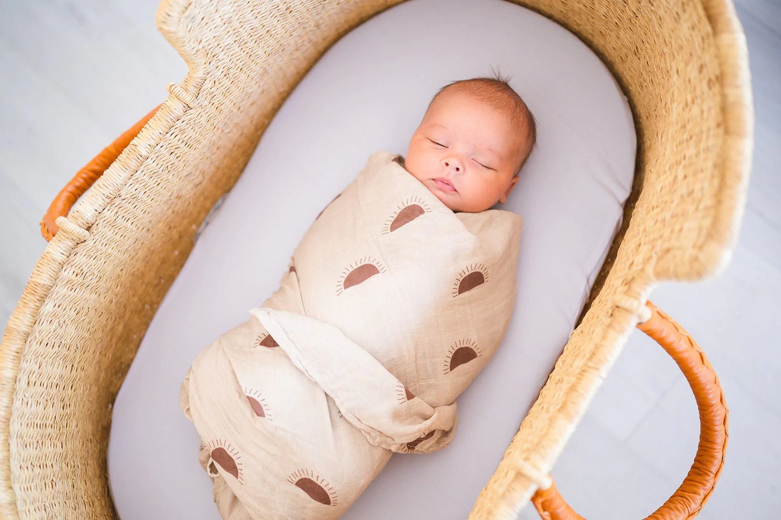 Natural Sunset Muslin Swaddle - Bossy Beans