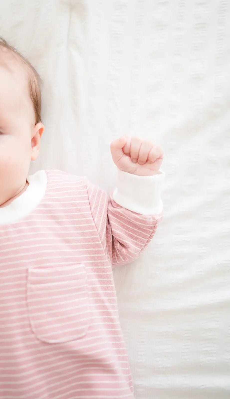 Organic Cotton Terry Romper - Rose Pink Stripe - Bossy Beans