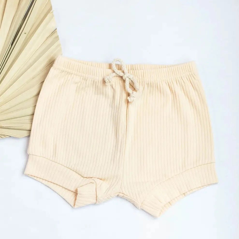 Organic Ribbed Lounge Set - Natural - Bossy Beans