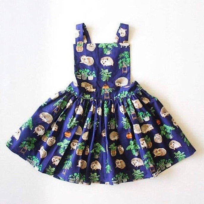 Pinafore Dress in Hedgehogs: Baby - 6 years - Bossy Beans