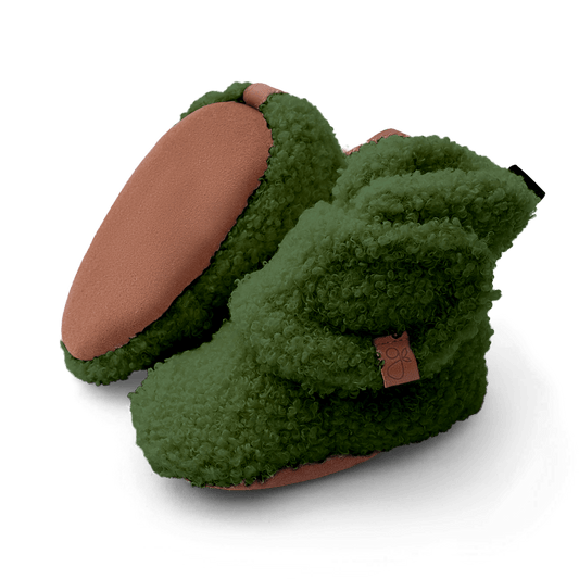 Recycled Sherpa Baby Stay - On Boots - Spruce - Bossy Beans