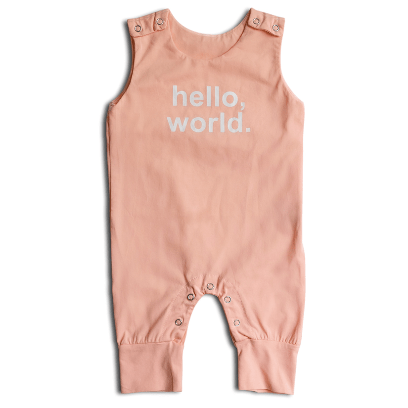 Romper: Hello World - Pink - Bossy Beans