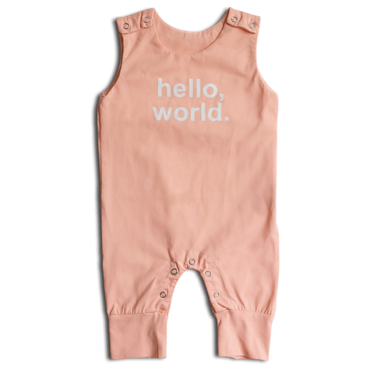 Romper: Hello World - Pink - Bossy Beans