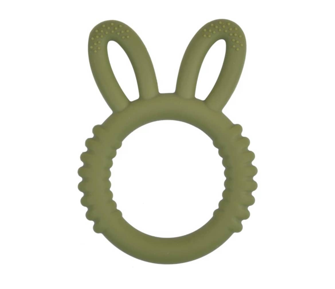 Silicone Bunny Teether - Assorted Colors - Bossy Beans
