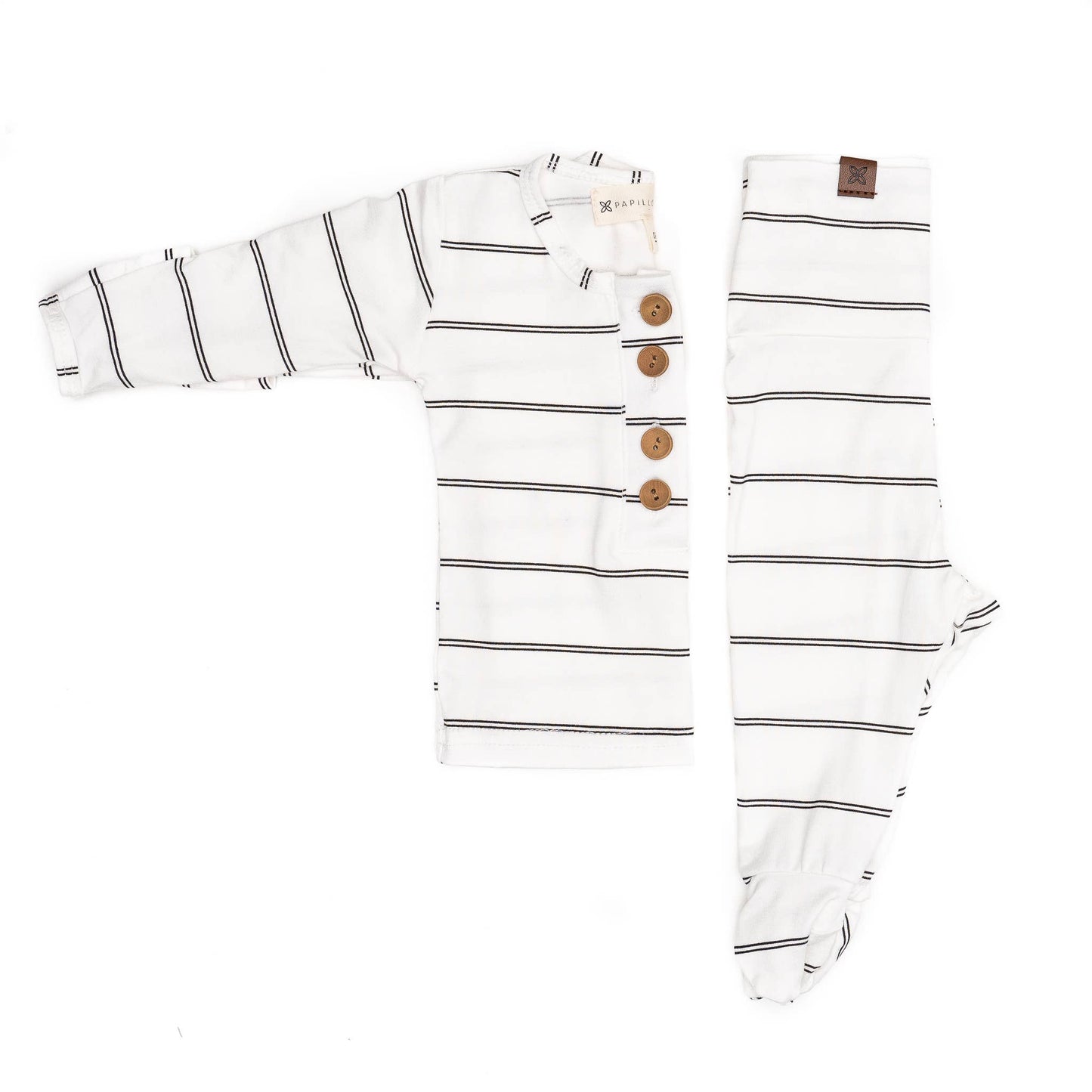 Top + Bottom Set - Onyx Stripe - Bossy Beans