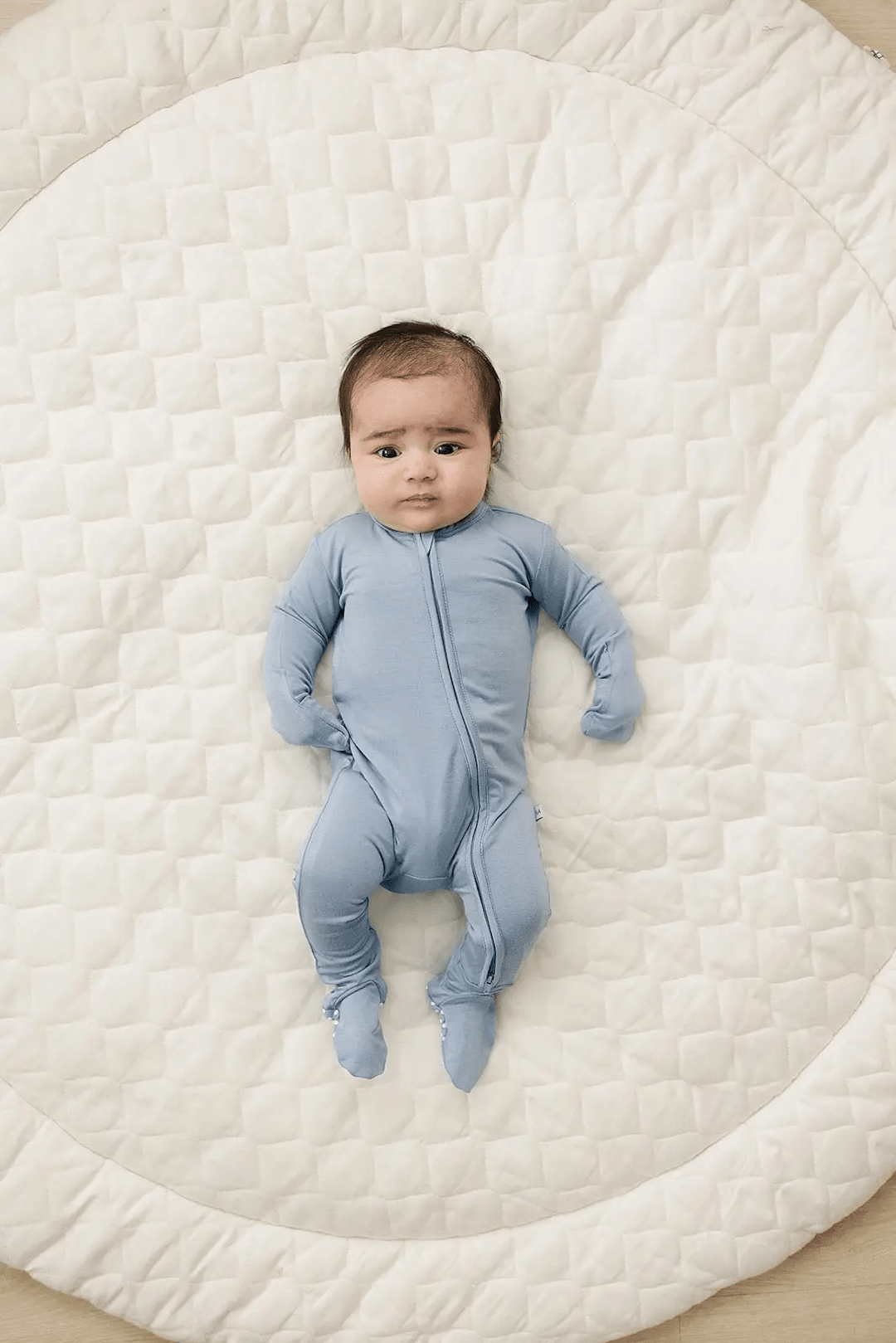 Zipper One Piece - Dusty Blue - Bamboo - Bossy Beans