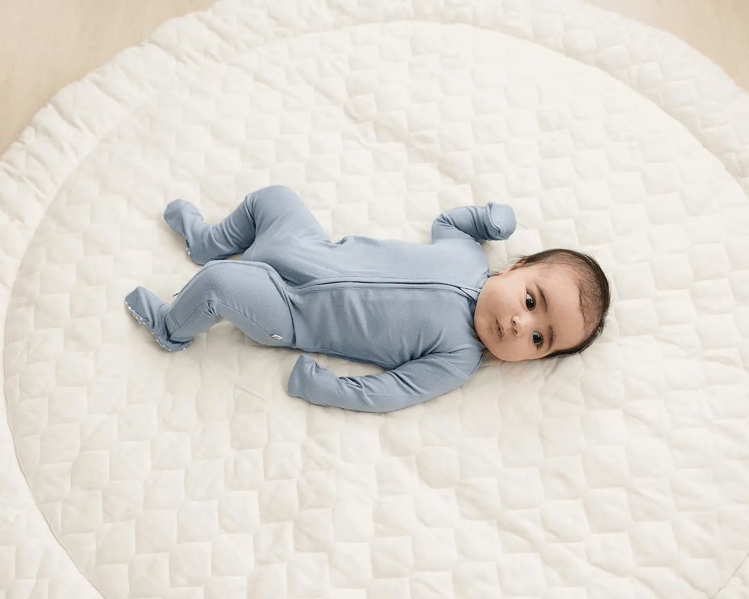 Zipper One Piece - Dusty Blue - Bamboo - Bossy Beans