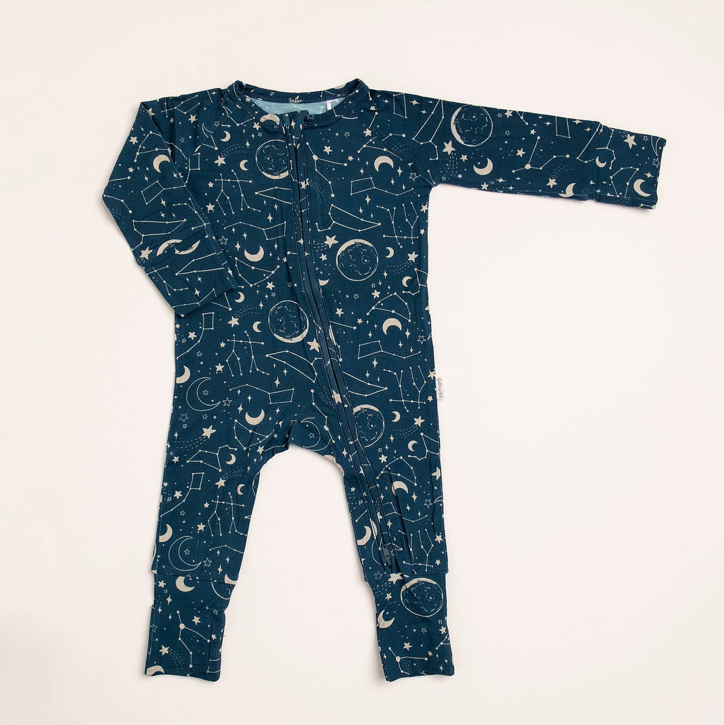 Zipper One - Piece - Midnight Blue Constellation - Bamboo - Bossy Beans